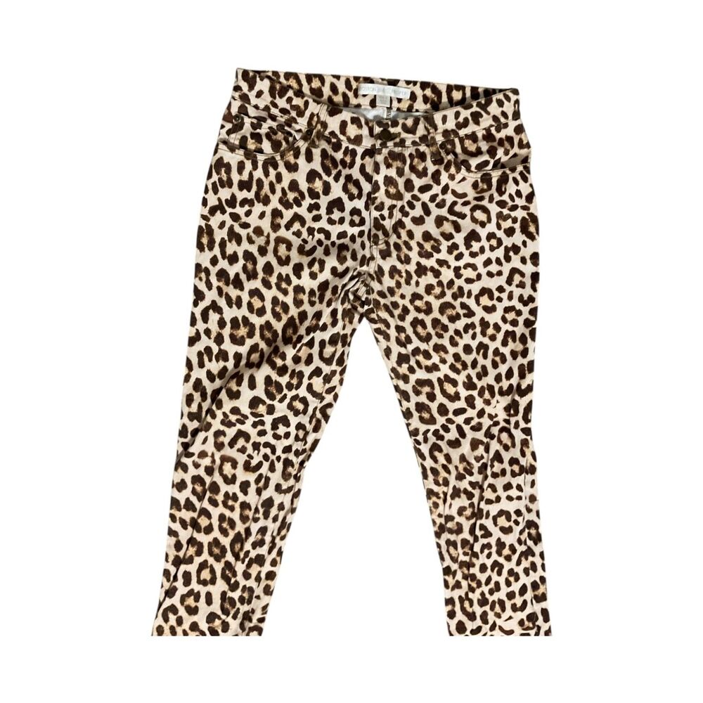 Boston Proper Animal Print Stretch Pants Size 4 - Picture 3 of 10